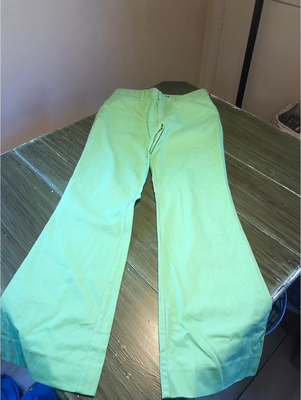 Ralph Lauren EUC Women's Light Green Flare Chinos - Size 8
